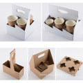 Environmental Multi-Specification Kraft Paper Holder/Disposable Coffee Paper Tray for Take-out